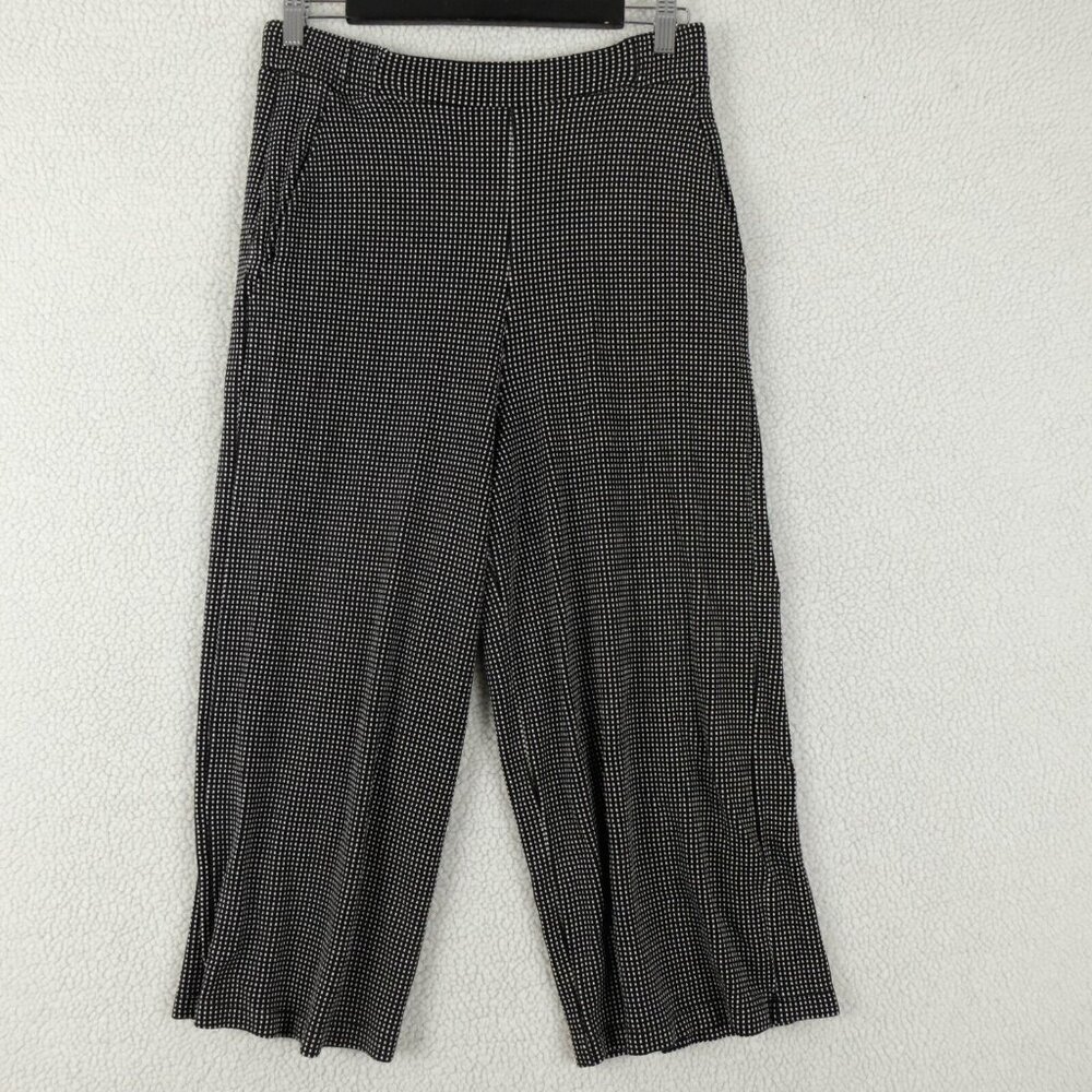 Maria Bellentani Capris Womens Extra Large Black White Check Pants Wool …